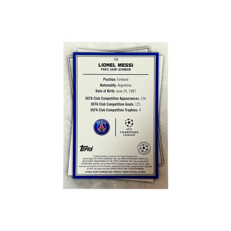 Topps Lionel Messi 2023 Saint Paris German, Field Selection Card Player Card, Card Quality Universal Sports Cards 1 Pc-1