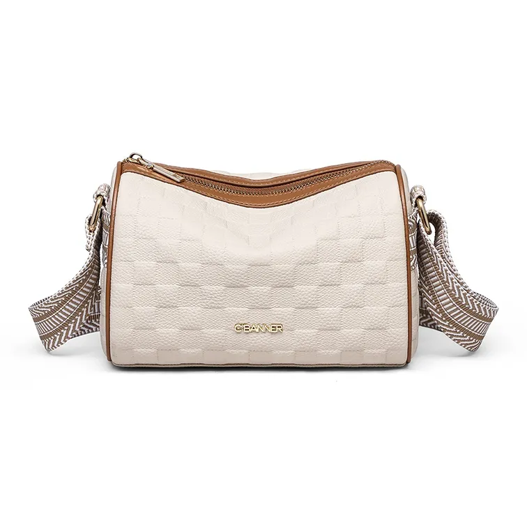 C°BANNER Cow Leather With Synthetic Leather Pillow Shoulder Bag Women's-2