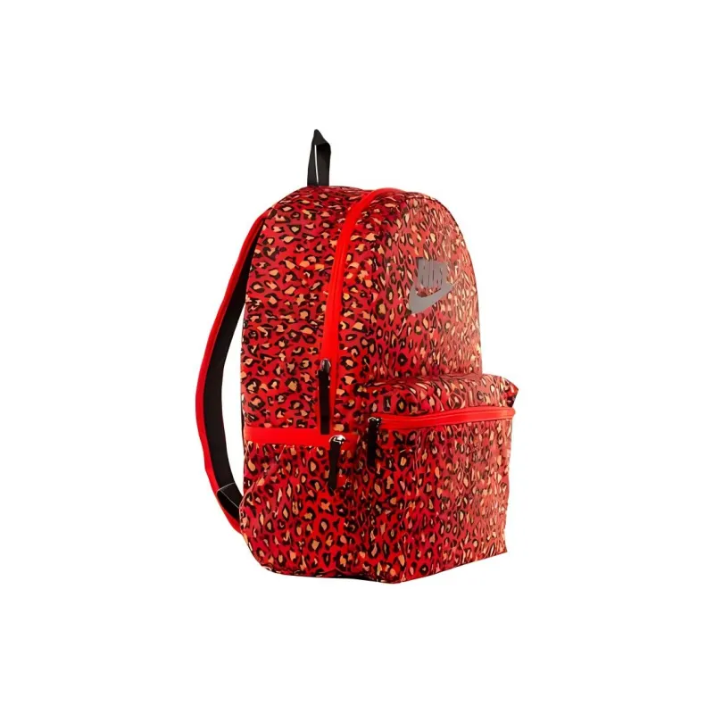 Nike Polyester Backpack Regular Unisex Red Leopard Print-1