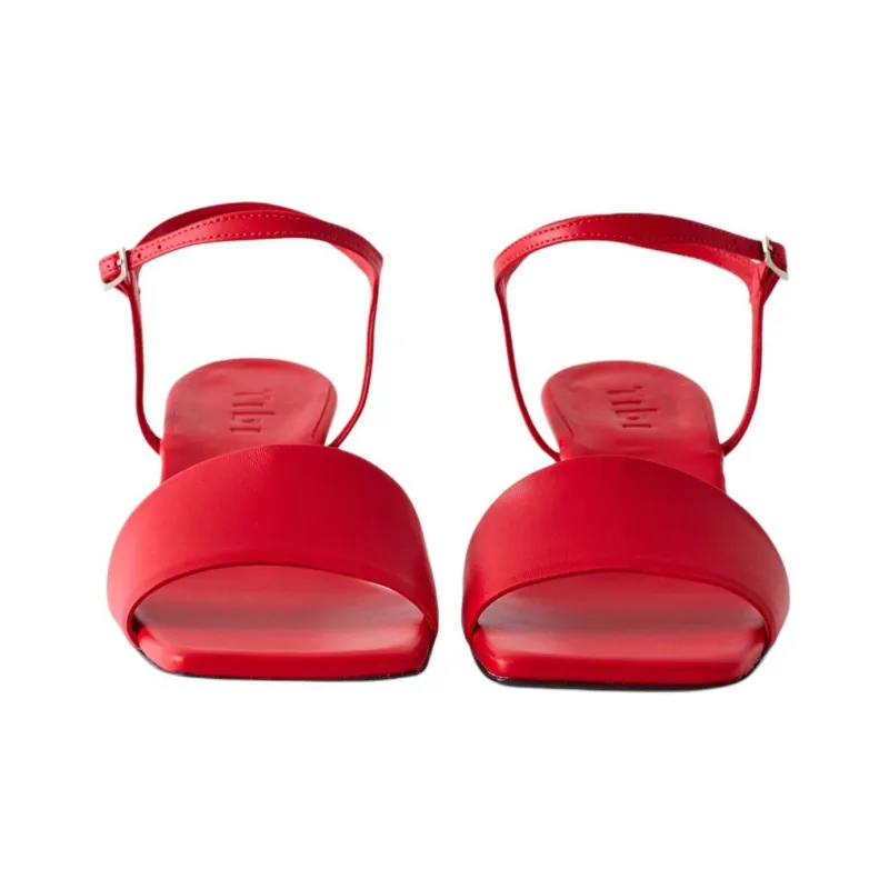 TIBI Wilbur Strap Sandals 4.5cm Women's Red-3