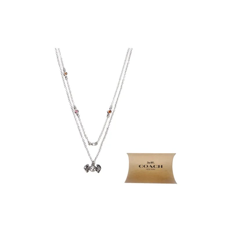 COACH Copper Necklaces Women's Silver-3