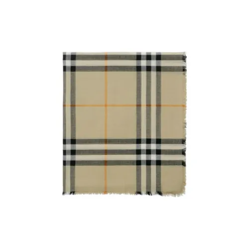 Burberry Check Printed Fringed Scarf