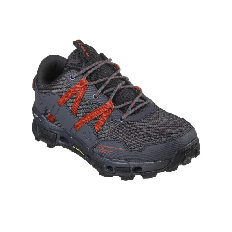 Skechers ARCH FIT GLIDE-STEP TRAIL Anti-Slip Wear-Resistant Low-Top Trail Running Running Shoes Men's Black Red-2