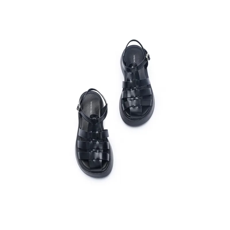 MALEMONKEY Roman Sandals 4.5cm Women's Black-3
