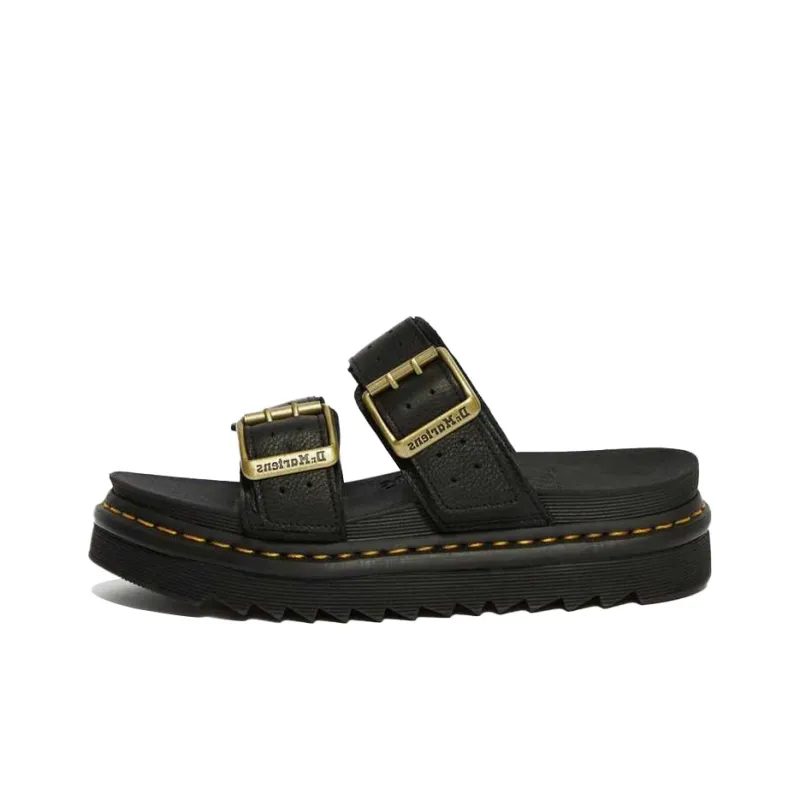Dr.Martens Myles II Ambassador Rubber Sole Slip-Resistant Slide Slippers Unisex Black-0