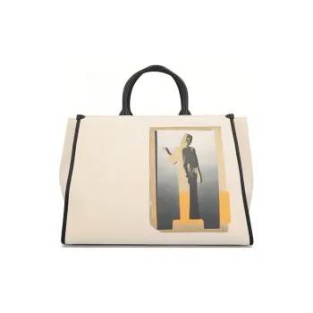 Lanvin Calfskin With Canvas Shoulder Bag, Crossbody Bag, Handbag Women's Orange