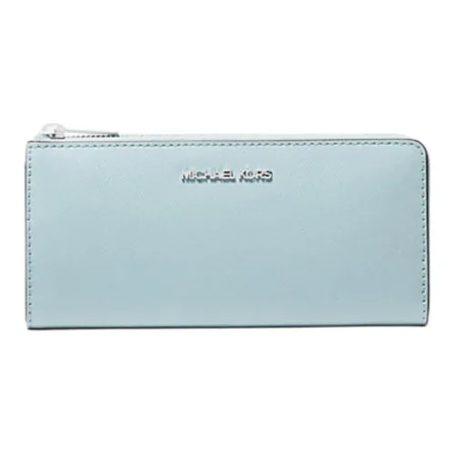 MICHAEL KORS Jet Set Travel Saffiano Leather Wallet Large Size Women's Distant Horizon Blue