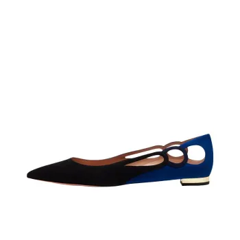 AQUAZZURA Fenix Flat Women's Casual Shoes Women's Blue Black