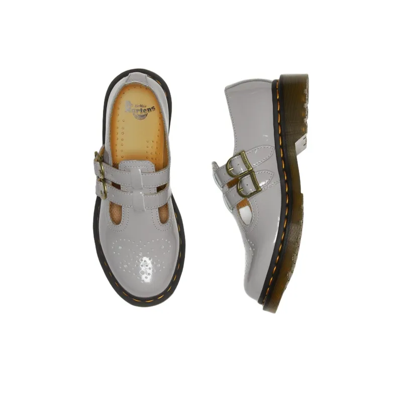 Dr.Martens 8065 Patent Leather Mary Jane 'Grey' Women's-4