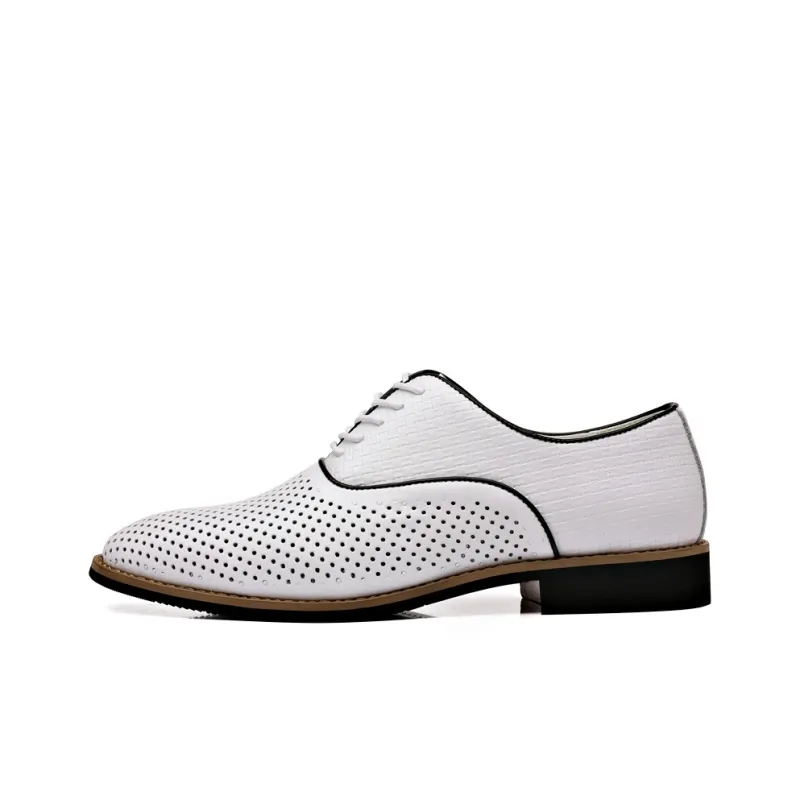 Romon Dress Shoes Men Low Top White/Black-0
