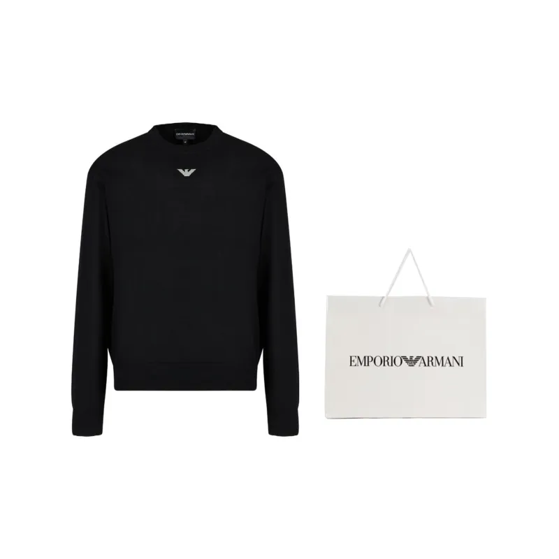 EMPORIO ARMANI FW23 Sweater Men's Black-3