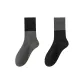 2 Pack (Black Sock Cuffs Crew+Gray Sock Cuffs Crew)