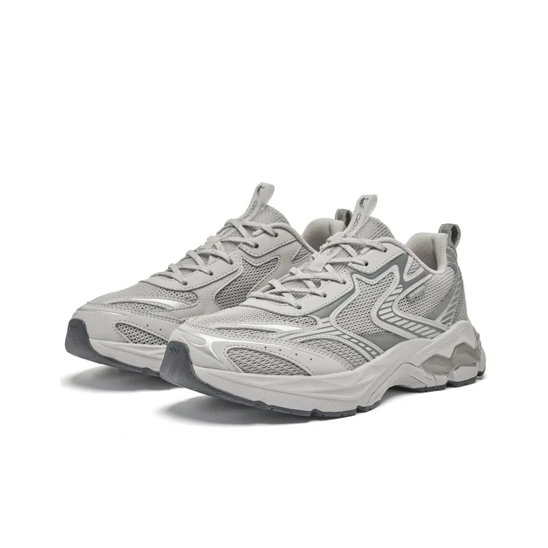 QIAODAN Cushioned Wear-Resistant Breathable Low-Top Running Shoes Women's Gray-2