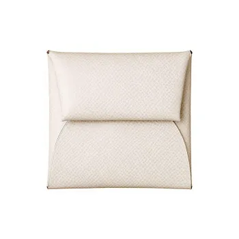 HERMES Epsom Calfskin Card Holder, Coin Purse Women's 10 Craie Milkshake White