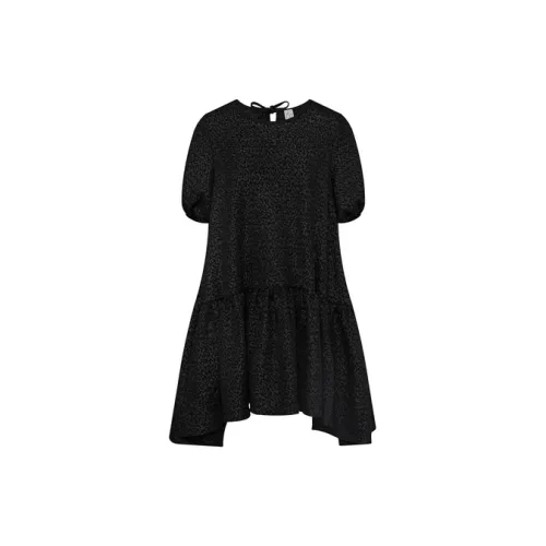 MEIYANG Short-Sleeved Dresses Women's Black