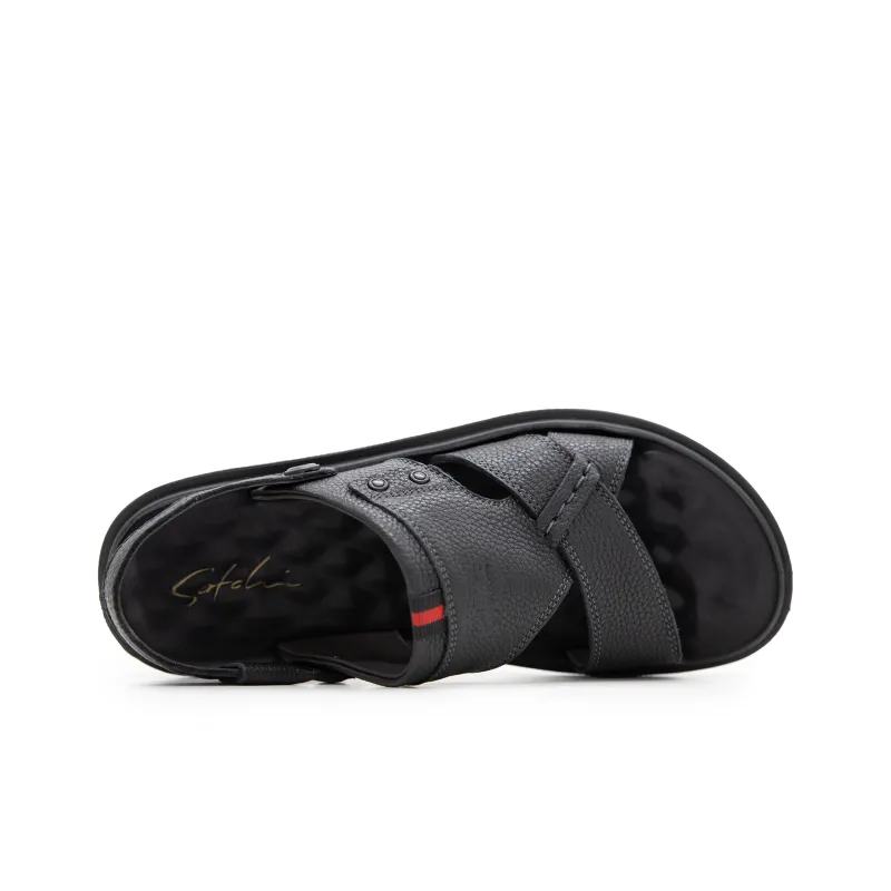 Satchi Beach Sandals Men's Black-3