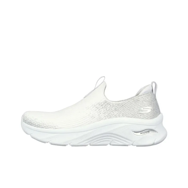 Skechers ARCH FIT D'LUX Anti Slip Wear Resistant Low Top Casual Shoes Women's White-0