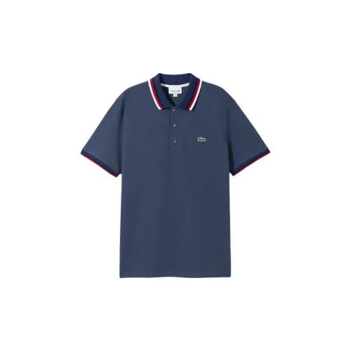 LACOSTE Polo Shirts Men Dark Blue