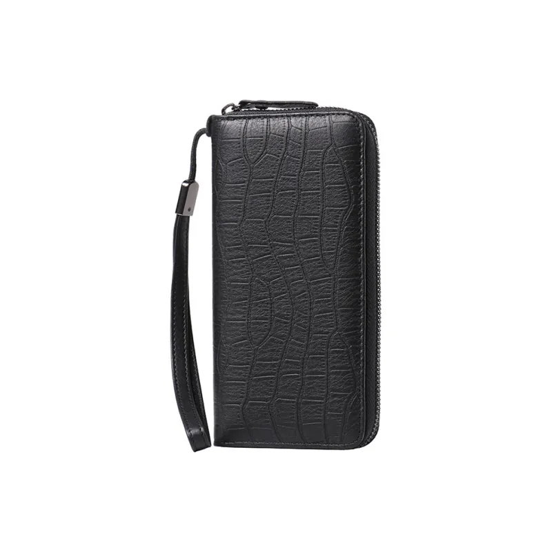 DOSRFINI Cow Leather Wallet Small Size Men's Black-2