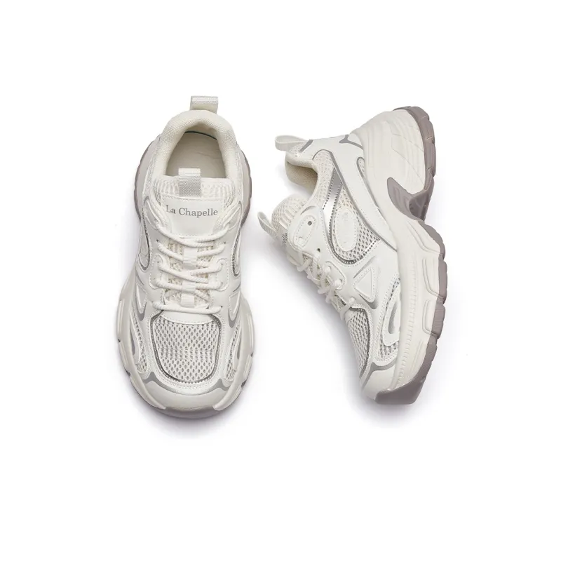 La Chapelle Breathable Height Increase Low Top Chunky Sneakers Women's-2