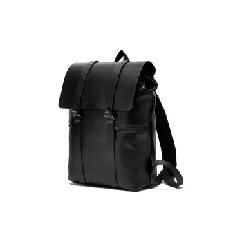 CORALDAISY Synthetic Leather Backpack Regular Unisex Midnight Black