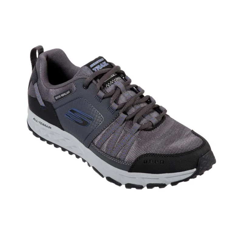 Skechers Escape Plan Anti Slip Wear Resistant Low Top Hiking Shoes Men's Blue Gray-3