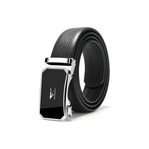 SEPTWOLVES Cow Leather Leather Belts Men's Width 3.5CM