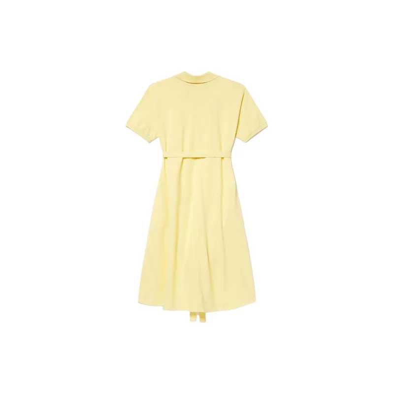 LACOSTE Short Sleeved Dresses Women's Light Yellow-1