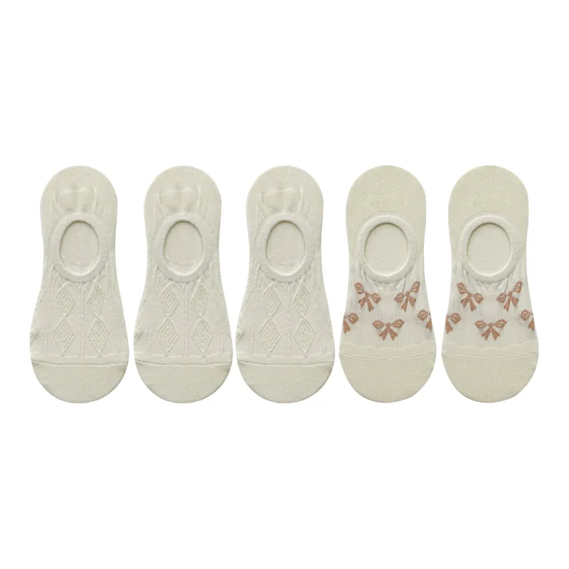 XXLLG No Show Socks Women's 5 Pack-12