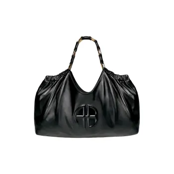 Anine Bing Logo embossed Leather Tote Bag