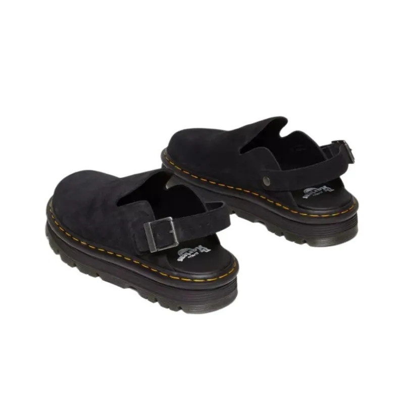 Dr. Martens Zebzag Suede Slingback Platform Mule Black-3
