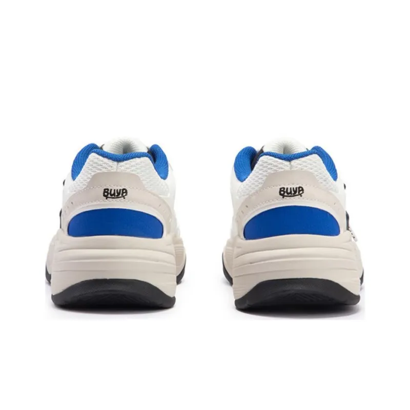361° Abrasion Resistant Low Top Casual Shoes Men's White Blue Black-3