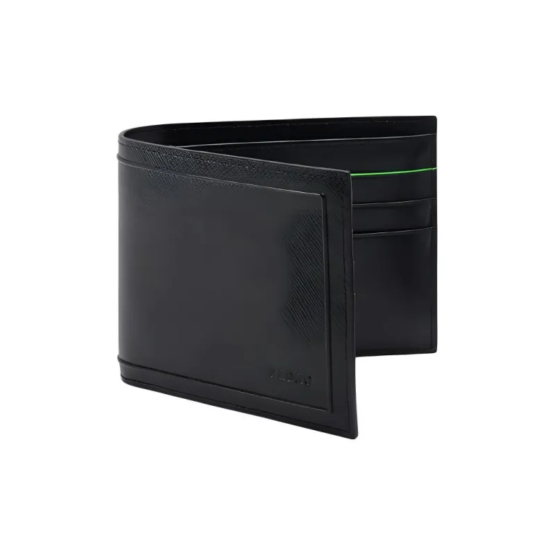 PEDRO Saffiano Leather Wallet Unisex Black-2