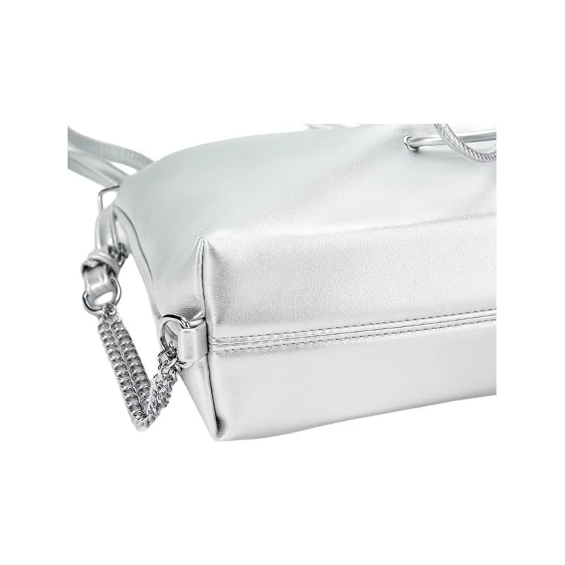 Juju Jimmy PU Double Shoulder Crossbody Bag, Shoulder Bag Women's Pink/Silver/Black-5