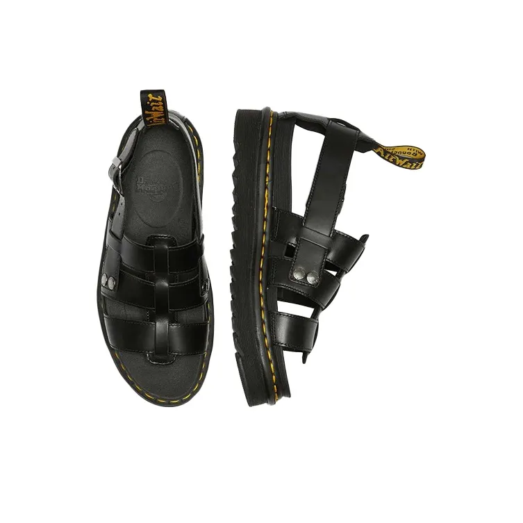 Dr.Martens Terry Leather Black Sandals-2