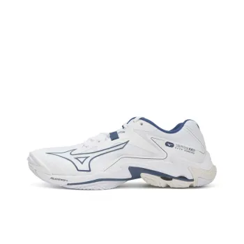 Mizuno Wave Lightning Z8 Breathable Coverage Lightweight Low Top Badminton Shoes Unisex White Blue