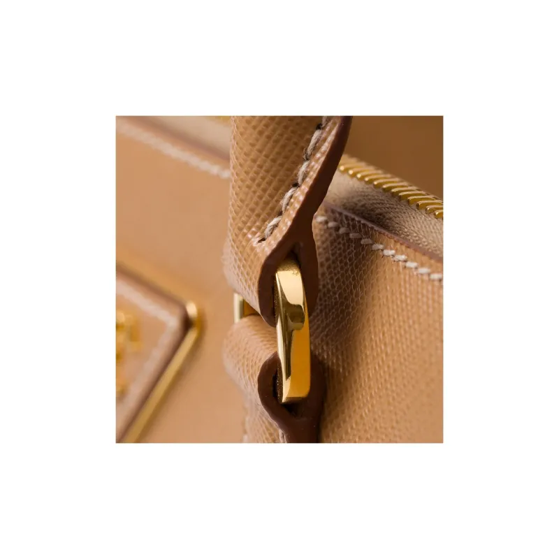 PRADA Galleria Killer Bag Leather Shoulder Bag Crossbody Bag Handbag Medium Size Women's Brown-4