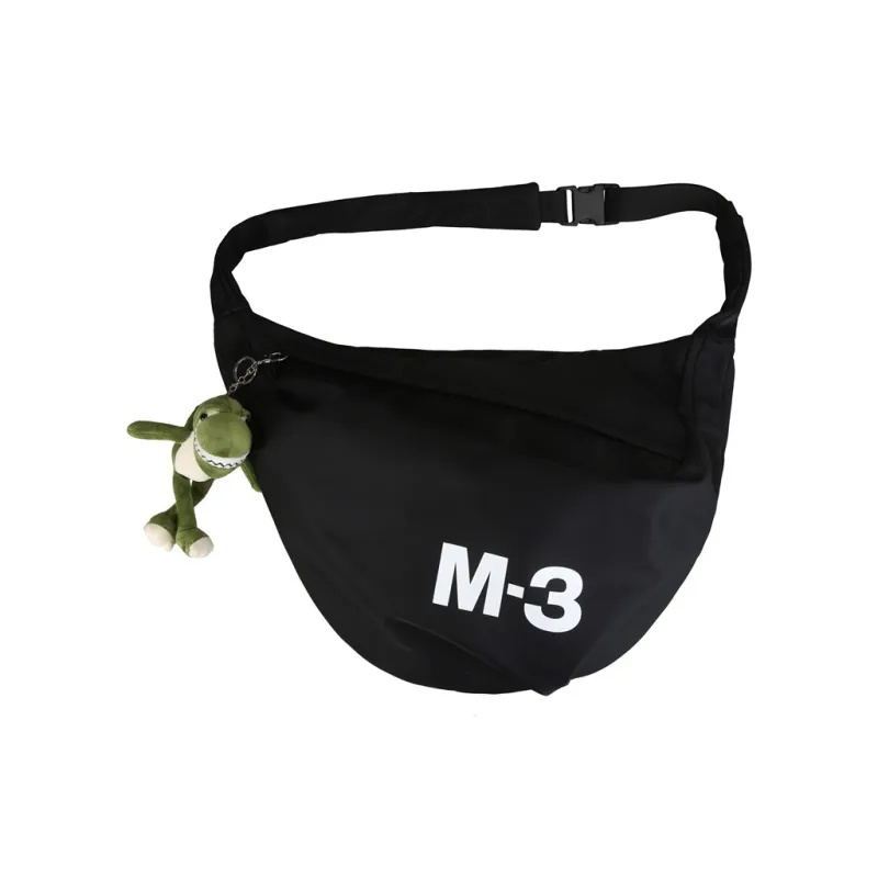 DCLOUD Nylon Shoulder Bag Unisex Black-2