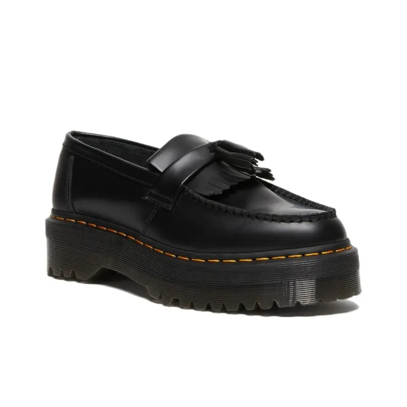 Dr. Martens Adrian Leather Platform Tassel Loafers 'Black Smooth'-1