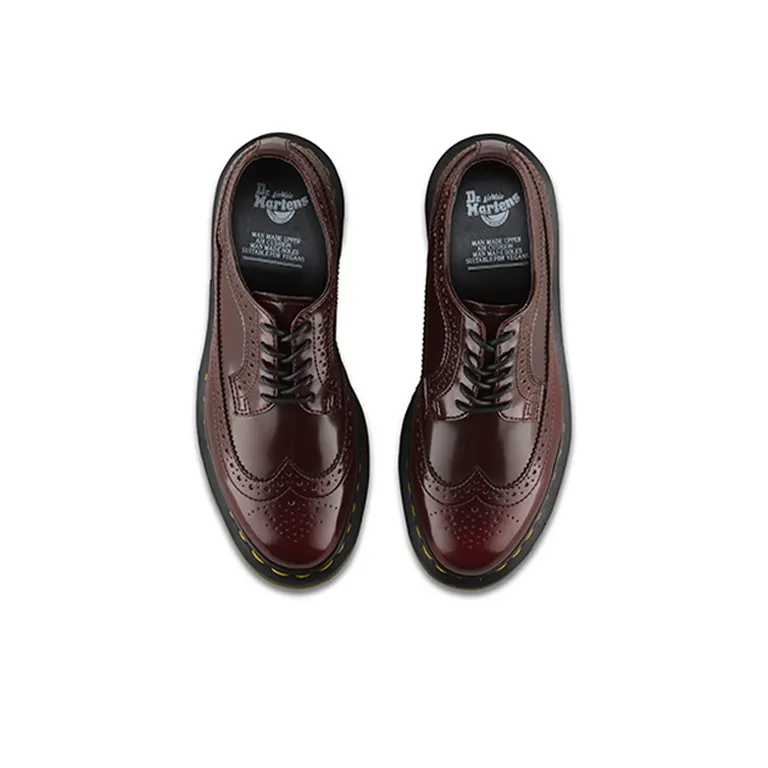 Dr.Martens Vegan 3989 Cambridge Brush Casual Shoes Women's Cherry Red-3