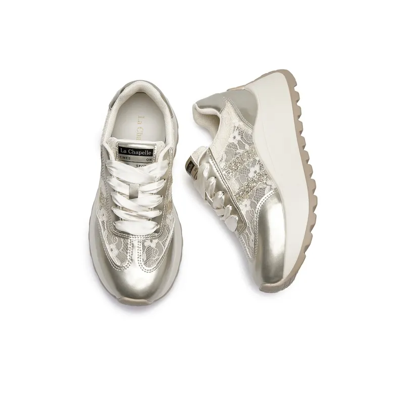La Chapelle Slip Resistant And Breathable Low Top Chunky Sneakers Women's-12