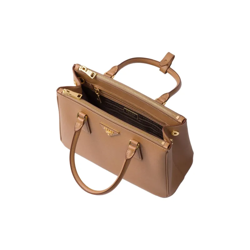 PRADA Galleria Killer Bag Leather Shoulder Bag Crossbody Bag Handbag Medium Size Women's Brown-3