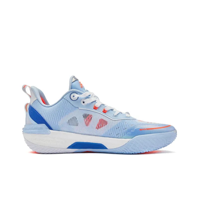 QIAODAN FE2.0 Gulf Low-Top Q-KUNGFU TURBO Basketball Shoes Men's Glacier Blue Shiny Orange-1