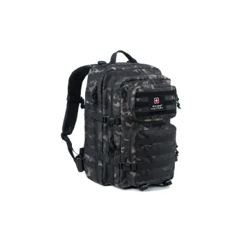 SWISS MILITARY Oxford Backpack Regular Unisex Black/Army Green