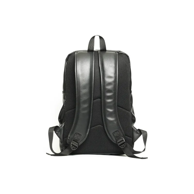 Slazenger PU Cortex Street Multi Pocket Zip Closure Students Backpack Laptop Bag Backpack Regular Unisex Pattern Black-1