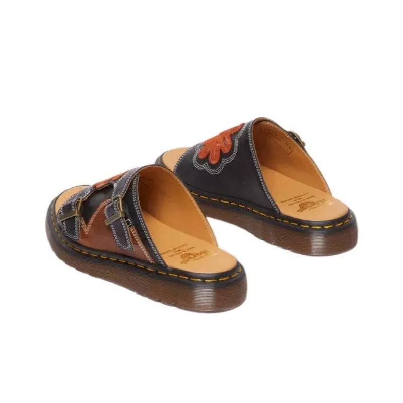 Dr.Martens Slip Resistant Abrasion Resistant Slide Slippers Unisex Brown-4