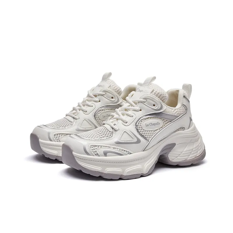 La Chapelle Breathable Height Increase Low Top Chunky Sneakers Women's-1