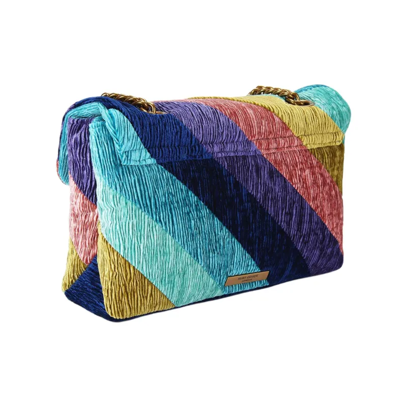Kurt Geiger London Velvet Shoulder Bag Crossbody Bag Women's Blue & Multicolor-2