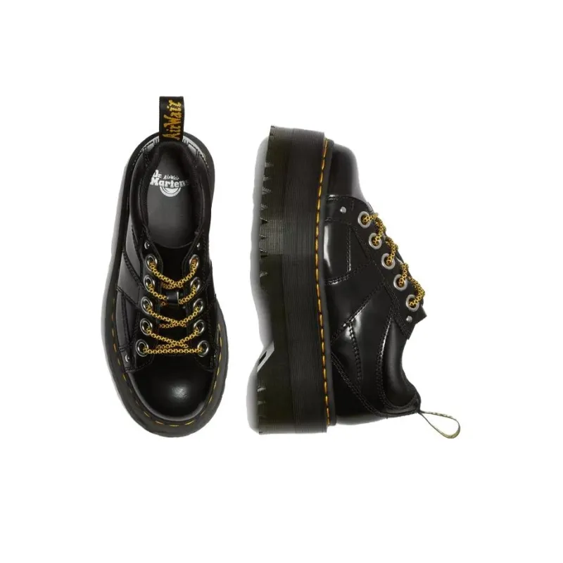 Dr. Martens 5 Eye Max Buttero Platform Black Women's-3