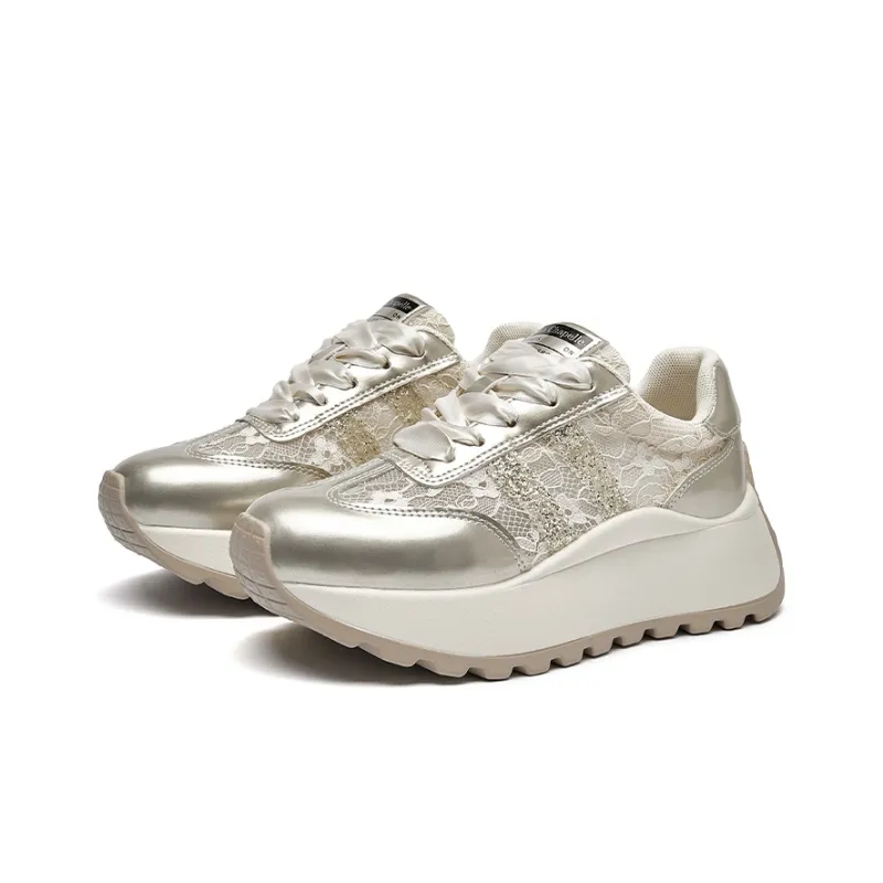 La Chapelle Slip Resistant And Breathable Low Top Chunky Sneakers Women's-11